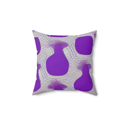 Abstractly Chic: Purple Throw Pillow with Unique Shapes