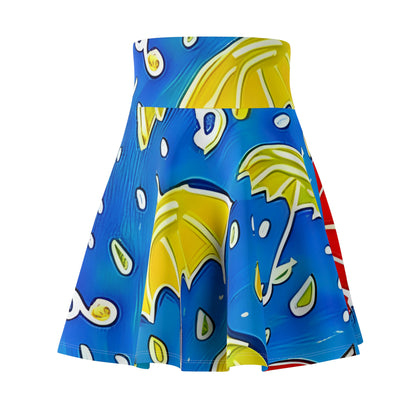 Rain or Shine: The Cheerful Blue and Yellow Umbrella Skirt