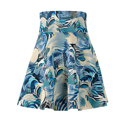 Swirling in Blue and White: Eye-catching Skirt Design