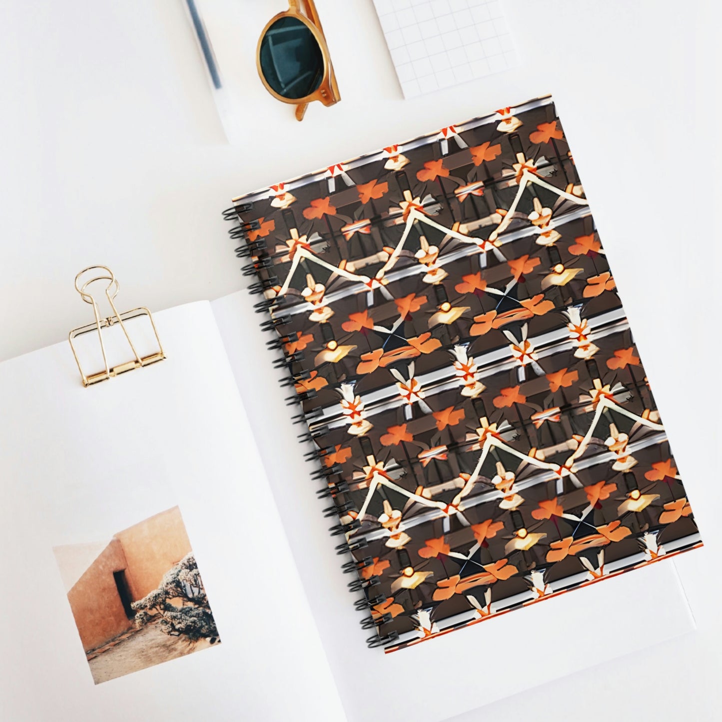 Spice Up Your Note-Taking with our Vibrant Orange and Brown Spiral Notebook