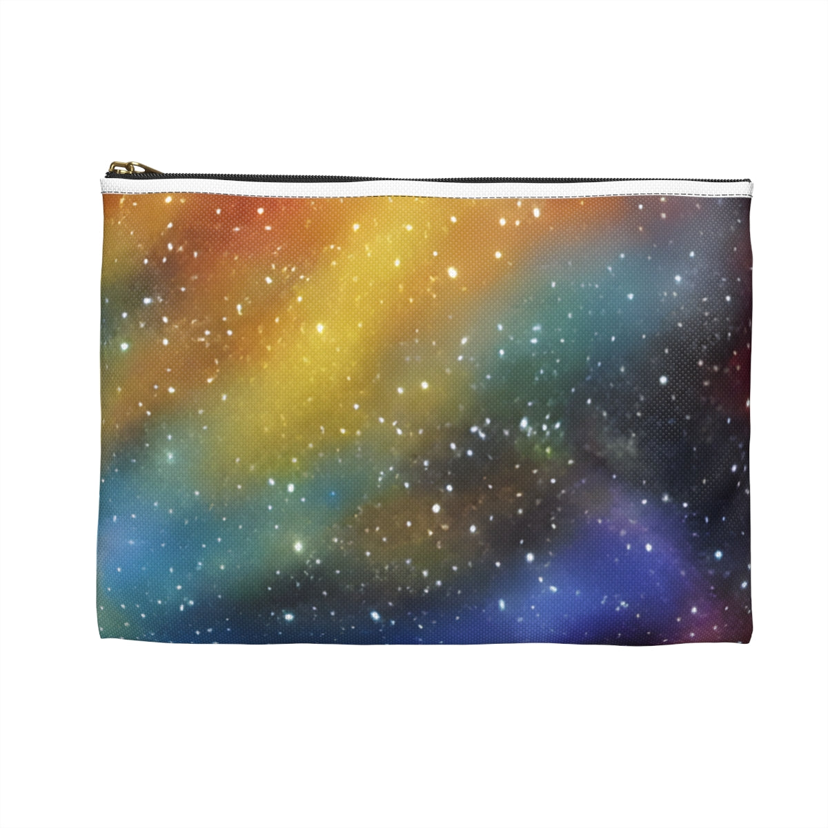 Zipper Pouch with Cosmic Flair: Colorful Space Background Design