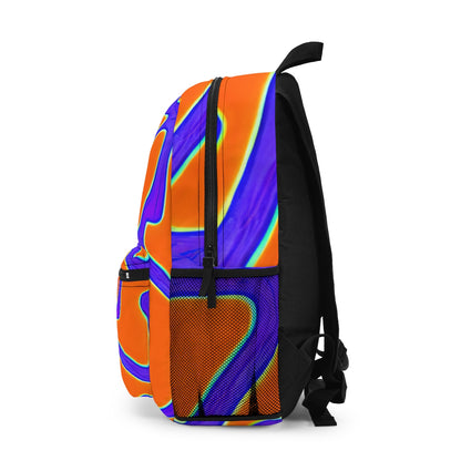 Swirling Orange and Blue Backpack: Perfect for Any Adventure!