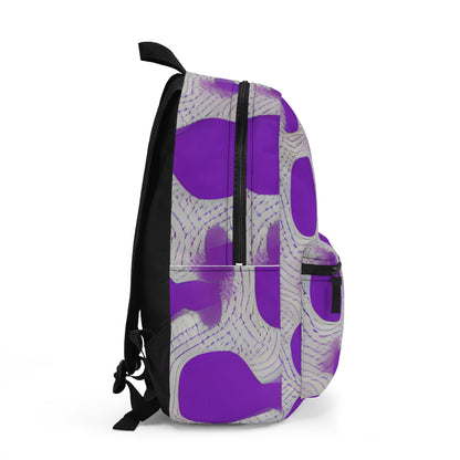 Purple and White Patterned Backpack: Practical and Stylish