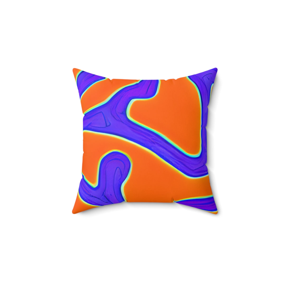 Swirly Orange and Purple Throw Pillow for Your Home Decor