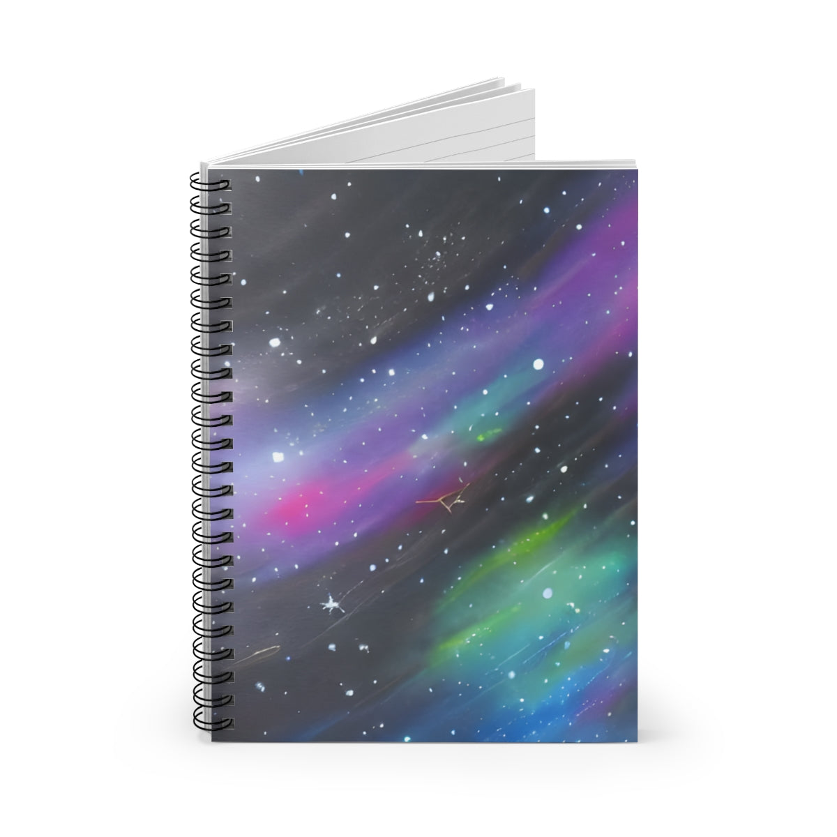 Aurora Spiral Notebook with Starry Sky Design