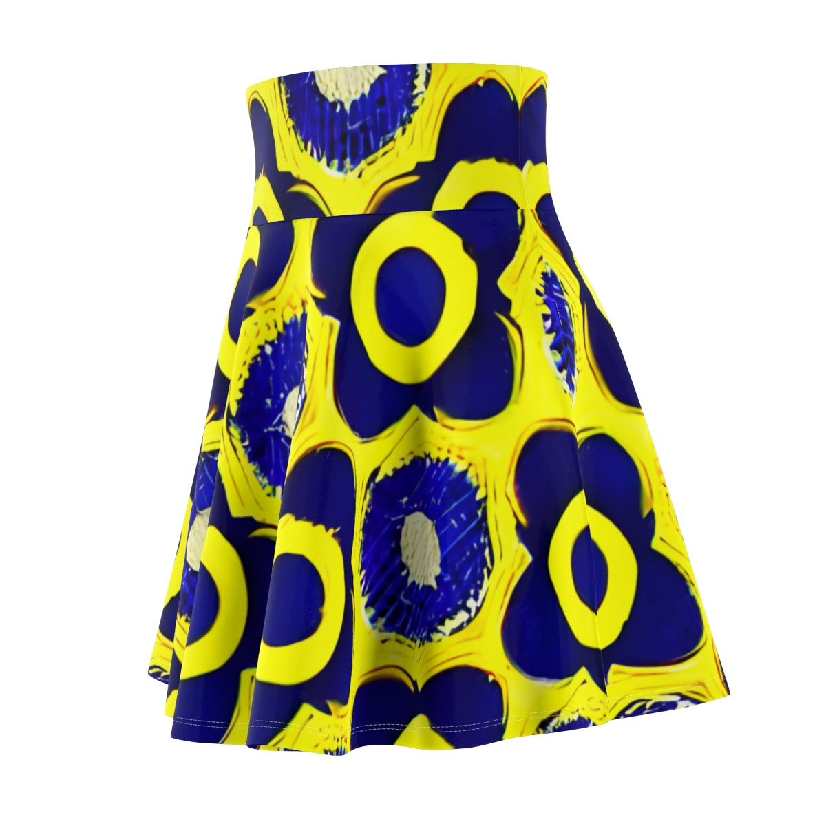 Circles and Sunshine: Yellow and Blue Skirt for Style and Fun