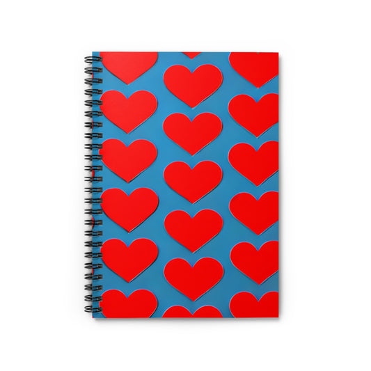 Colorful Hearts Spiral Notebook for Organized Note-Taking