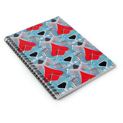 Colorful Spiral Notebook with Three-Tone Design