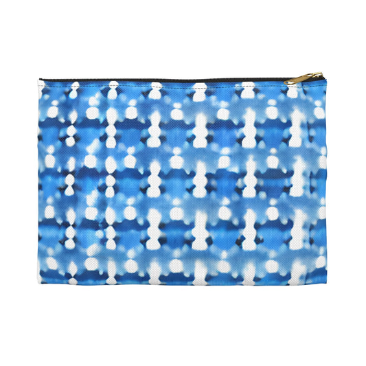 Stylish and Functional Blue & White Zipper Pouch