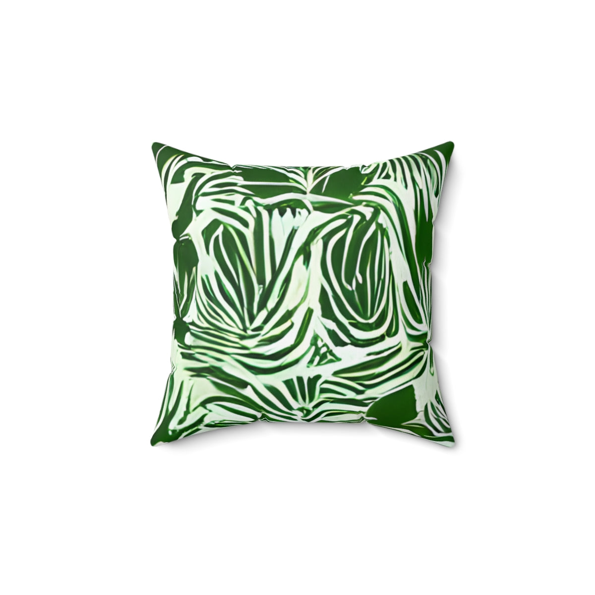 Zebra Patterned Green & White Pillow – Luxe Décor Accessory