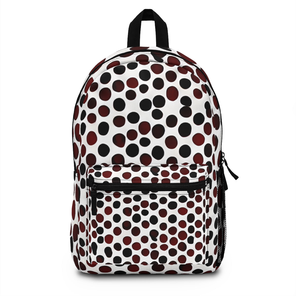 Stylish Red and Black Polka Dot Backpack for Any Occasion