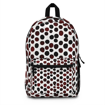 Stylish Red and Black Polka Dot Backpack for Any Occasion