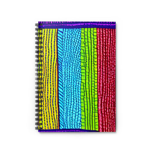 Striped Spiral Notebook: Vibrant Colors for Easy Organization