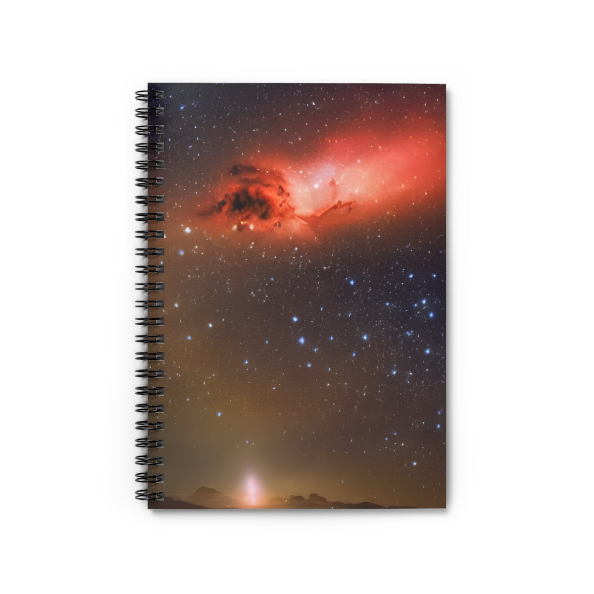 Star-Gazing Spiral Notebook: The Red Sky Shines Bright.