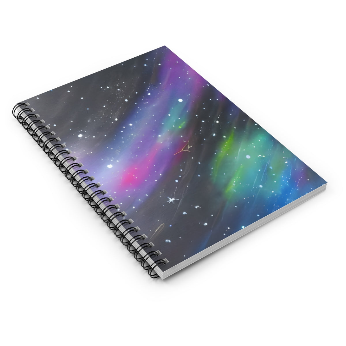 Aurora Spiral Notebook with Starry Sky Design