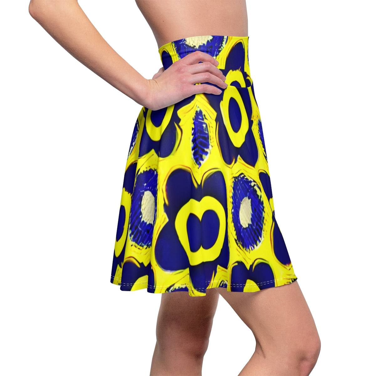 Circles and Sunshine: Yellow and Blue Skirt for Style and Fun