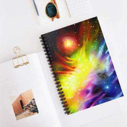 Galactic Dreams: A Colorful Spiral Notebook