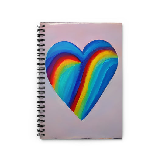 Vibrant Rainbow Heart Spiral Notebook: Add a Splash of Color to Your Writing Experience