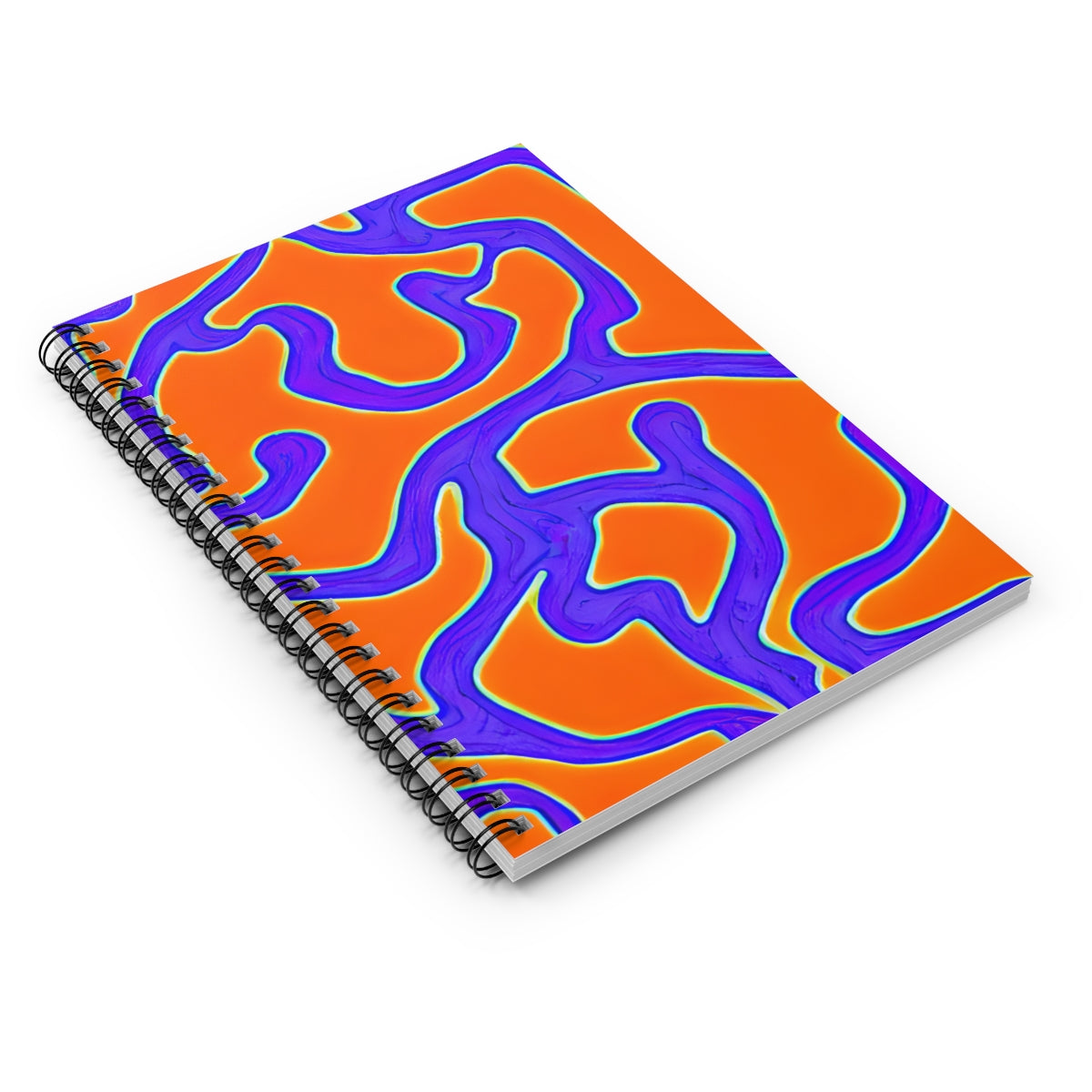 Swirly Delight: Orange and Blue Spiral Notebook