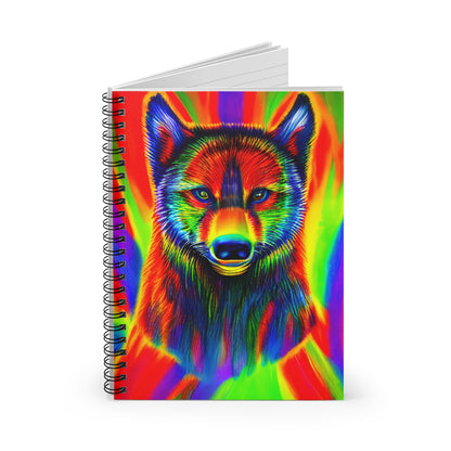 Wolf Image on Vibrant Spiral Notebook: Perfect for any Style!