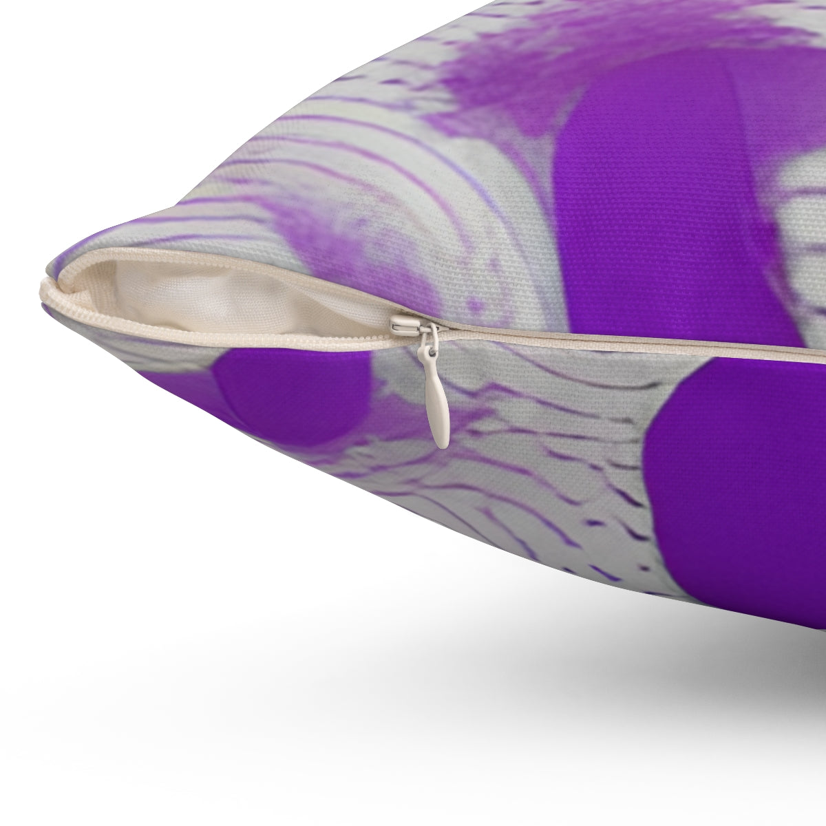 Abstractly Chic: Purple Throw Pillow with Unique Shapes