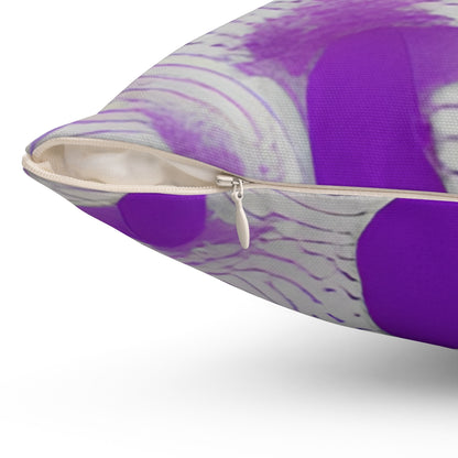 Abstractly Chic: Purple Throw Pillow with Unique Shapes