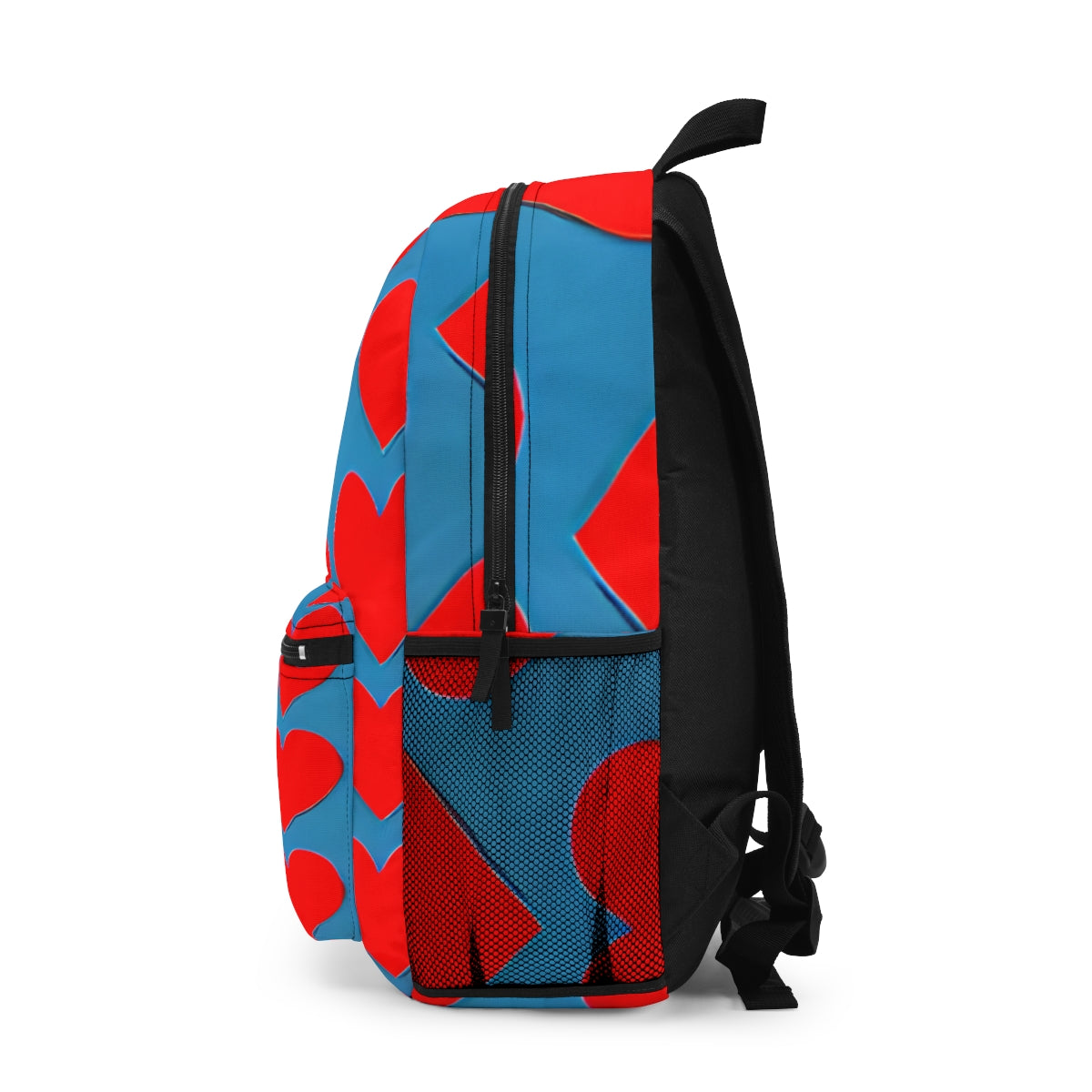 Love on Your Back: Red and Blue Heart Backpack