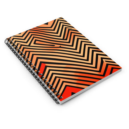 Jot in Style: The Bold Orange and Black Zigzag Spiral Notebook