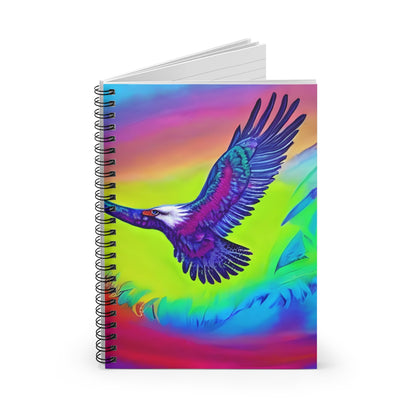 Flight of Freedom: Colorful Eagle Spiral Notebook