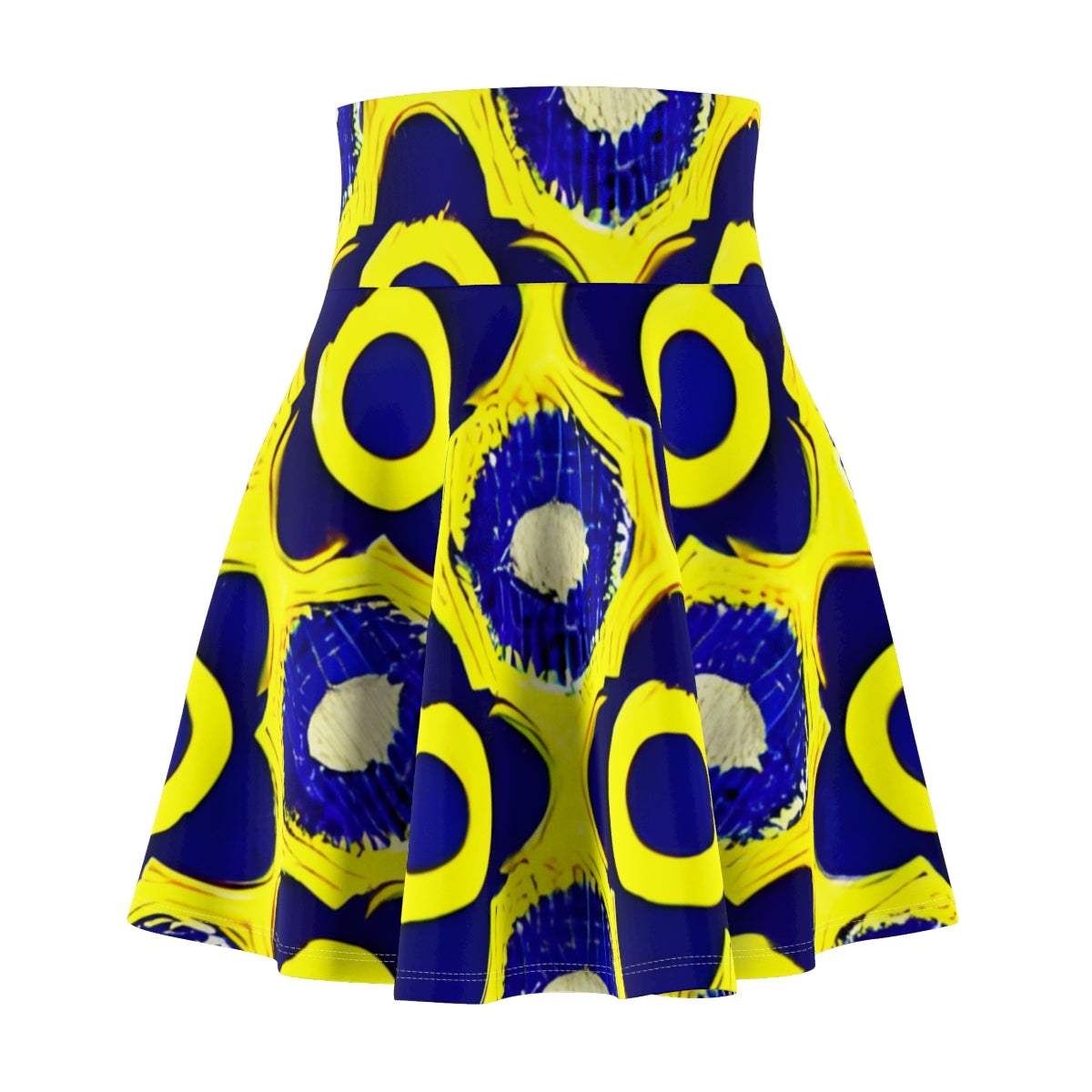 Circles and Sunshine: Yellow and Blue Skirt for Style and Fun