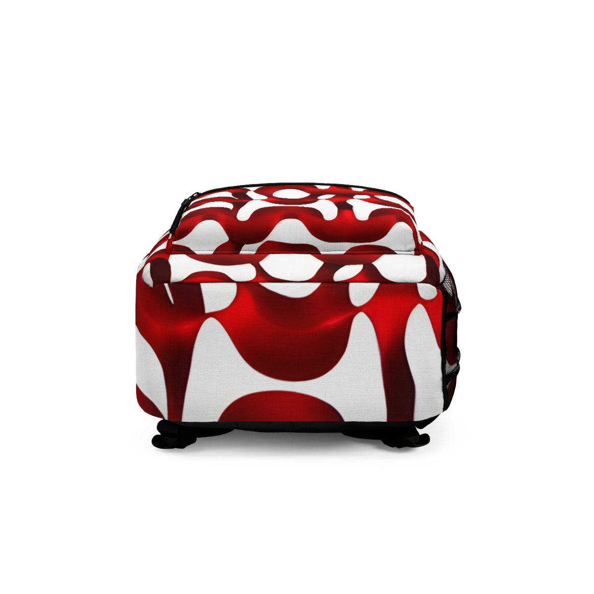 Colorful Abstract Backpack - Red & White Design