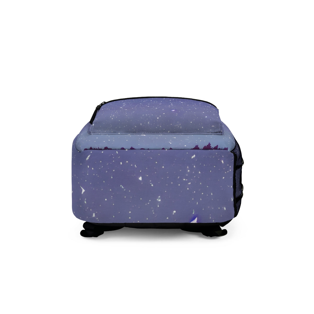 Starry Night: Purple Backpack with Galactic Accents