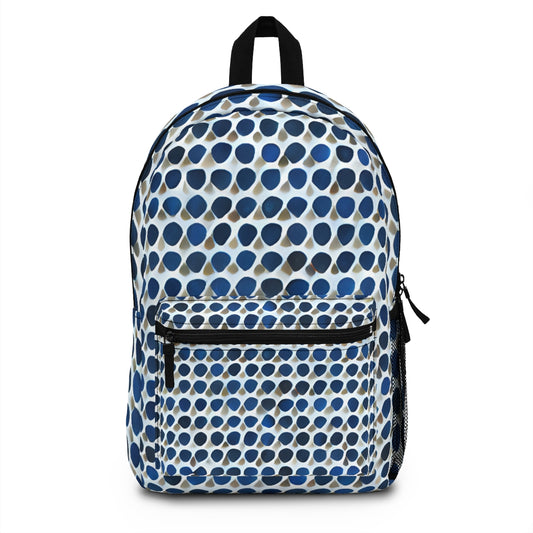 Stylish Blue Polka Dot Backpack - Perfect for Daily Use!