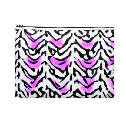 Purple and Black Zebra Print Cosmetic Bag - Bold and Stylish Storage