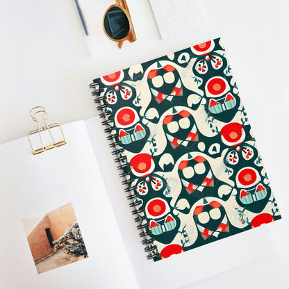 Revamp Your Note-Taking with this Red and Blue Patterned Spiral Notebook