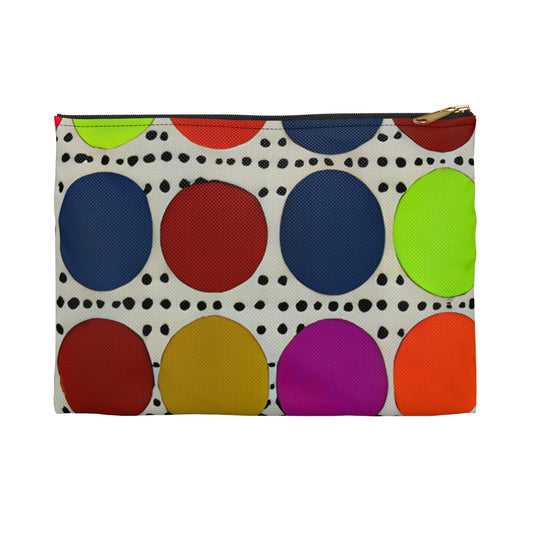 Colorful Circles Cosmetic Bag - Brighten up Your Beauty Routine!