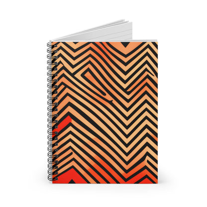 Jot in Style: The Bold Orange and Black Zigzag Spiral Notebook