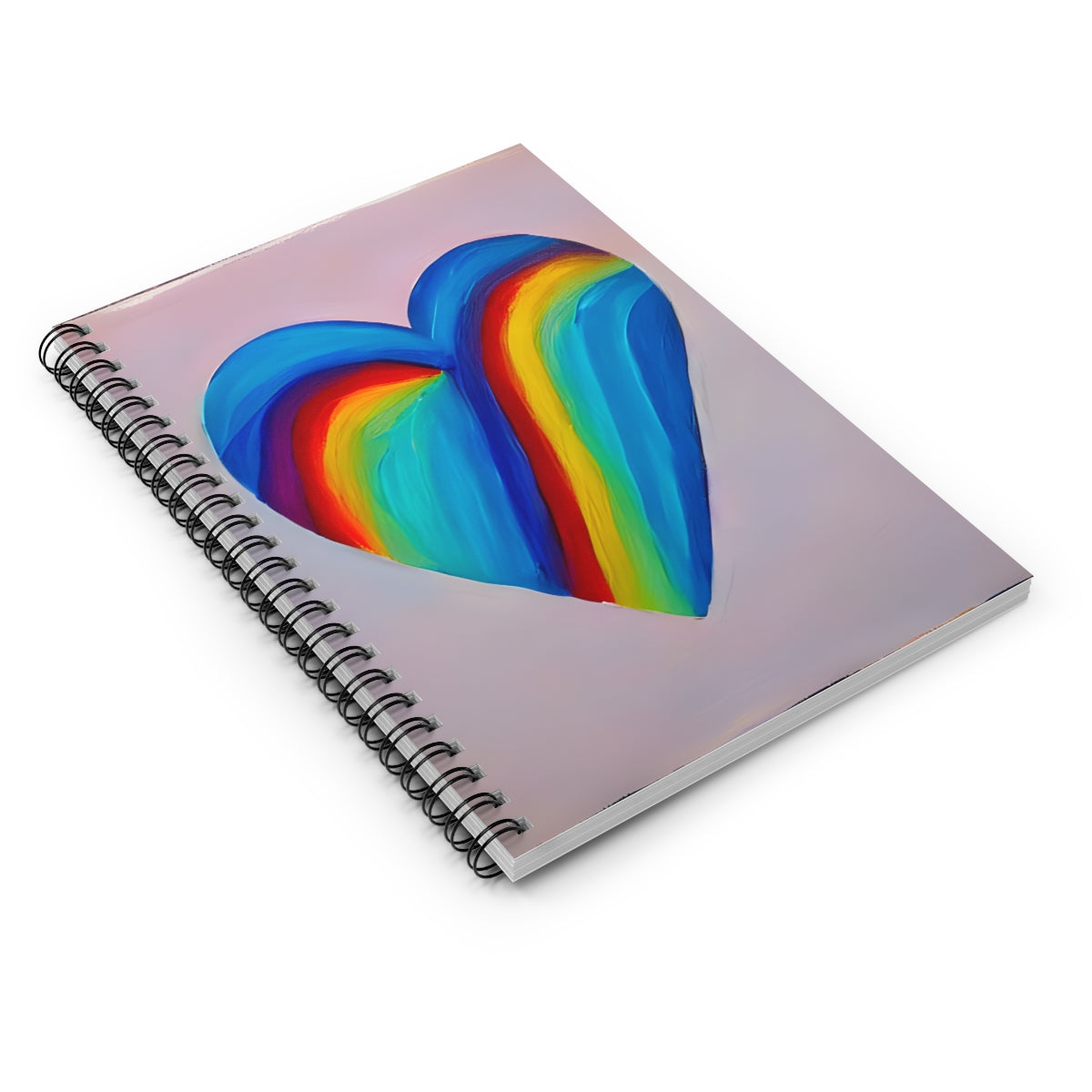 Vibrant Rainbow Heart Spiral Notebook: Add a Splash of Color to Your Writing Experience