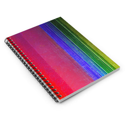 Colorful Spiral Notebook with Unique Line Design