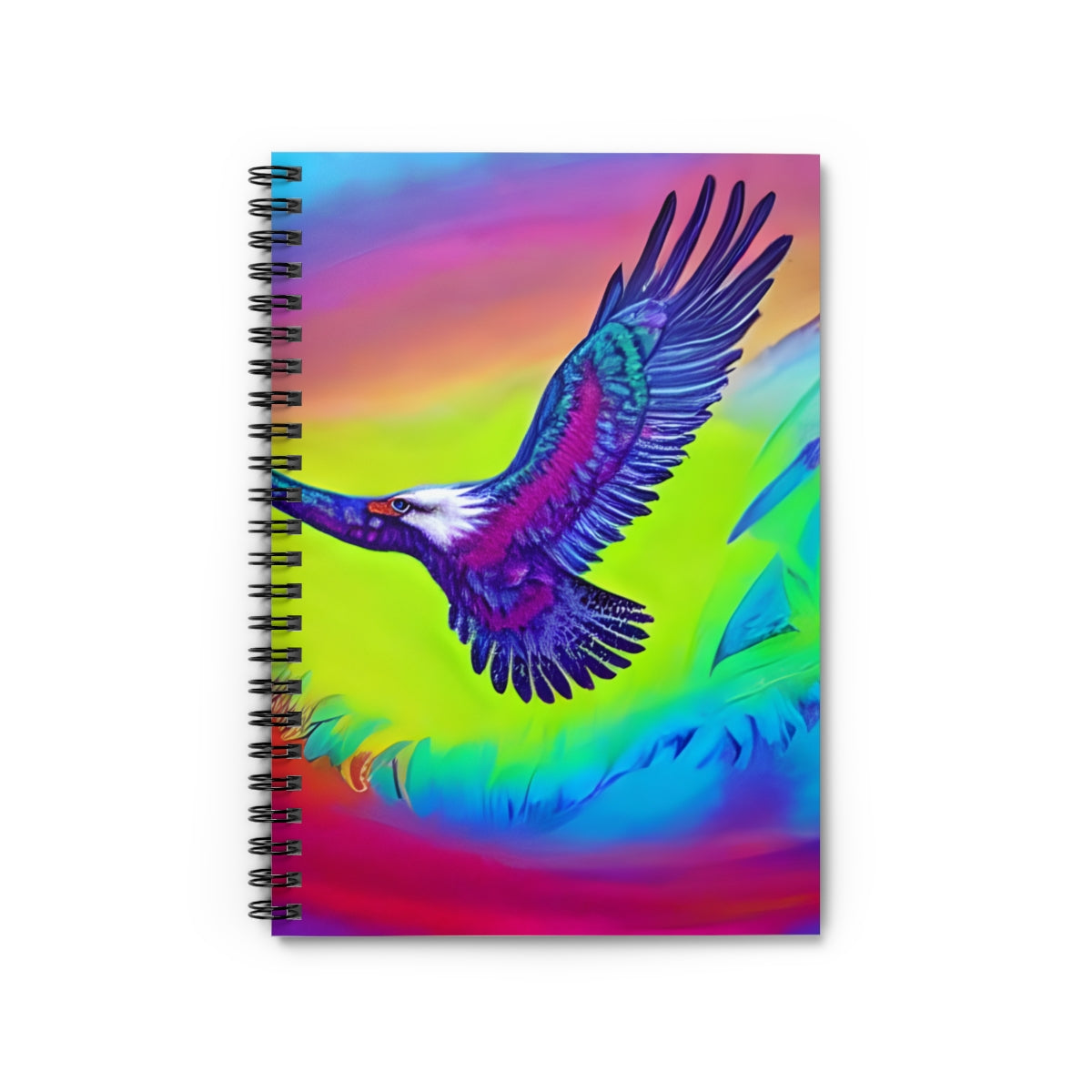 Flight of Freedom: Colorful Eagle Spiral Notebook