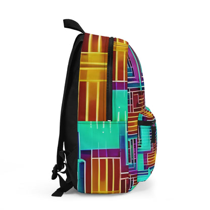 Geometric-patterned Colorful Backpack for Style-savvy Adventure