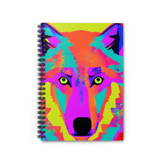 Wolf Notebook: Colorful Spiral Design for Inspired Writing