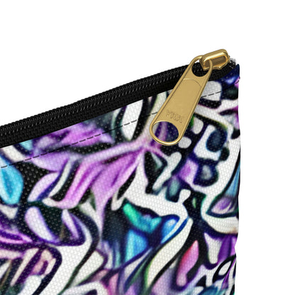 Colorful Zippered Pouch: Purple, Blue & Green Design