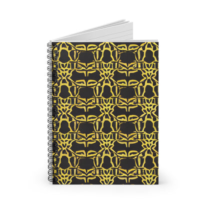 Bold & Bright: The Gold-Patterned Black & Yellow Spiral Notebook