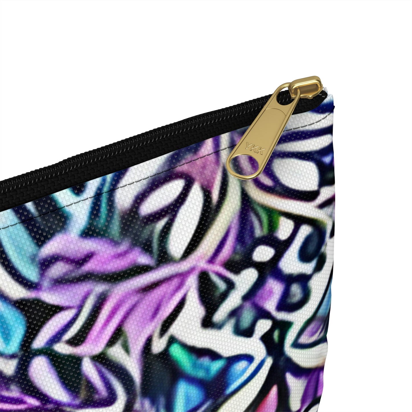 Colorful Zippered Pouch: Purple, Blue & Green Design