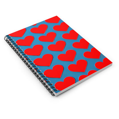 Colorful Hearts Spiral Notebook for Organized Note-Taking